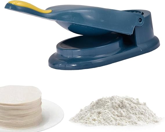 Dumpling Maker Machine - Dumpling Maker Press, Chinese Dumpling Maker | Manual 2 in 1 Dumpling Making Machine Dough Press, Dumpling Wrapper Empanada Maker Kitchen Gadget, Skin Wrapper Mold