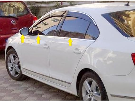 EBAL OTO AKSESUAR Krom Cam Çıtası 6 prç. 2011 Üzeri P. Çelik VW Jetta ile uyumlu