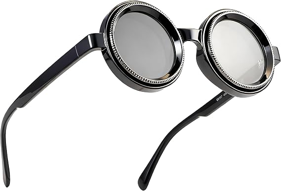 Polarized Adjustable Sunglasses HD Retro Round Glasses with ND Filter Lenses for Fishing/Street Photography Men Women