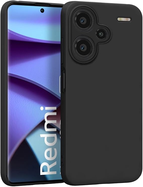 Microsonic Matte Silicone Case for Xiaomi Redmi Note 13 Pro Plus 5G Black [Redmi Note 13 Pro Plus Case Compatible with 5G - Black]