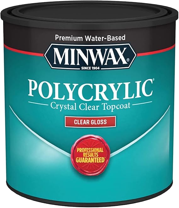 Minwax 25555 Gloss Polycrylic Protective Finishes, 1/2 Pint by Minwax