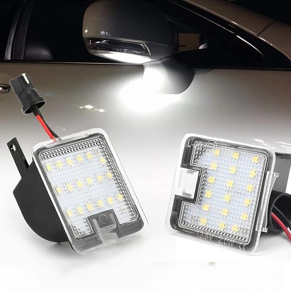 2Pcs LED Under Side Mirror Puddle Light for F/ord F/ocus 3 E/scape 3 M/ondeo 4 5 C-max K/uga 1 2 G/alaxy 2 C-Max S-Max Car Courtesy Lamps