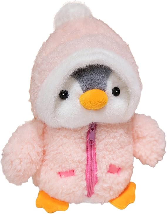 Penguin Plush Toy 25cm Penguin Stuffed Animal Plush Animals Dolls Kawaii Stuffed Animals Soft Toy for Christmas Birthday New Year Gifts (Pink)