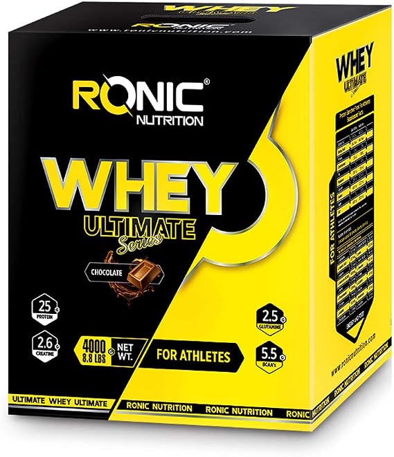 CULINARY CRAFTS Whey Ultimate Protein Powder 4000 g (Chocolate Flavored) + Shaker and 2 Disposable Whey Proteins