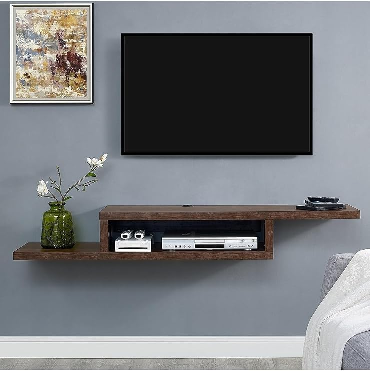 Ceviz 180 Cm Tv Ünitesi Tv Standı Duvar Rafı Kitaplık