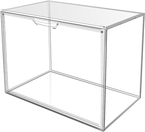 NIHUIFDPY Acrylic Display Case, 40x25x30cm Dust Proof Transparent Doll Display Box, Stackable Protection Box for Minifigure Miniature House Model Kits Collectables Action Figures Storage