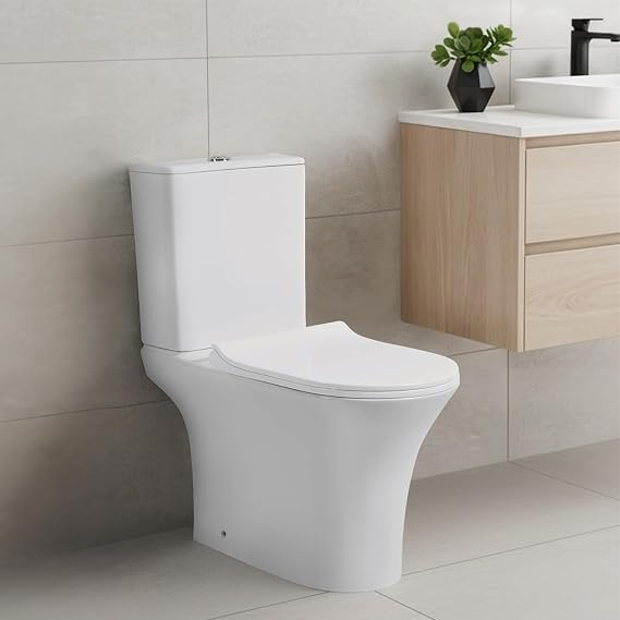 Go Bathrooms Close Coupled Rimless Toilet Quick Release Seat