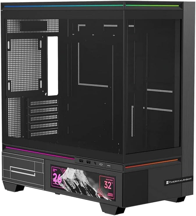 ThermalRight TL-M10 Vision Black ARGB Temperli Cam Mid Tower mATX Gaming Kasa