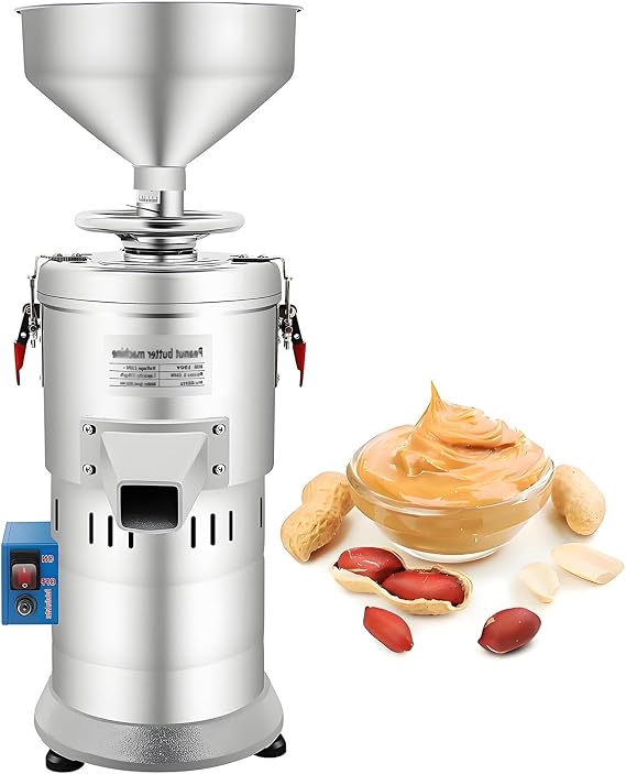 Electric Nut Butter Grinder Machine, 1100W High-Power Commercial Kitchen Appliance for Almonds, Cashews, and Peanuts
