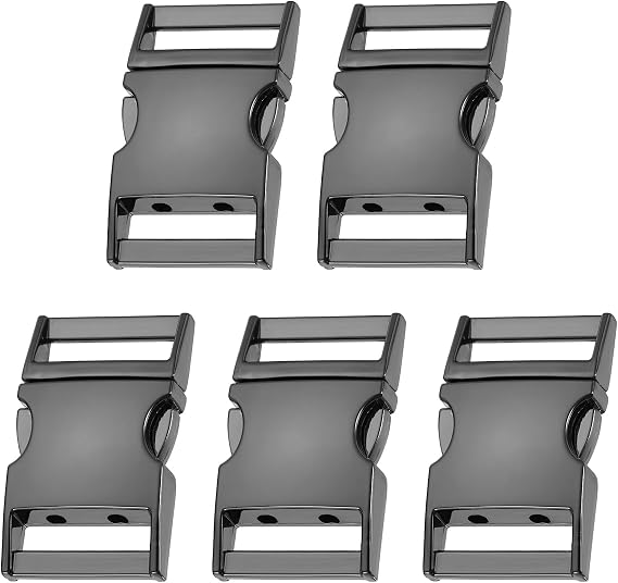 sourcing map Metal Quick Side Release Buckles Zinc Adjustable Quick Release Buckle Replacement Snaps Clips Clasps for Backpack