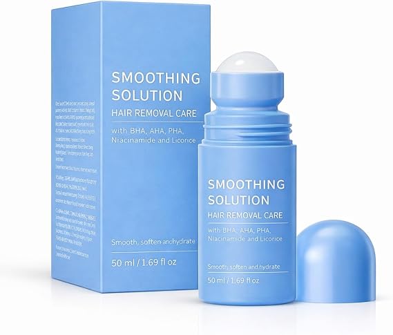 Smoothing Solution Ingrown Hair Serum 50ml - Ingrown Hair Serum for Razor Bumps with BHA AHA, After Shave Care for Men & Women, Suitable for Underarm, Face, Neck & Legs