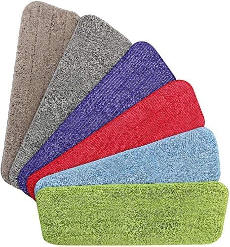 Vicloon Microfiber Replacement Mop Refill, 6 Pieces Microfiber Mop Refill, Compatible with All Spray Mops & Reveal Mops, Washable and Reusable Mop Refills (Multicolor)
