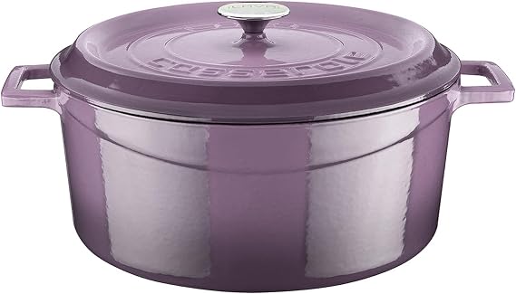 Lava Cookware yuvarlak fırın kabı, çap 28 cm, dökme demir, lila, 28 cm