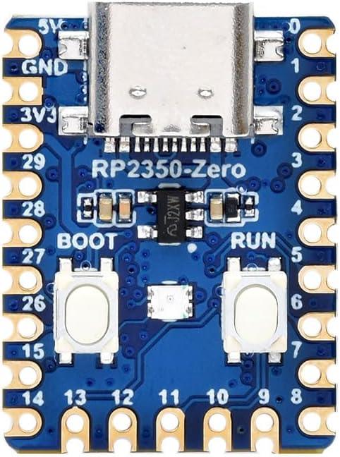 Waveshare RP2350-Zero Mini Development Board, Raspberry Pi Microcontroller Development Board, Based On Raspberry Pi Dual-core & Dual-Architecture Microcontroller