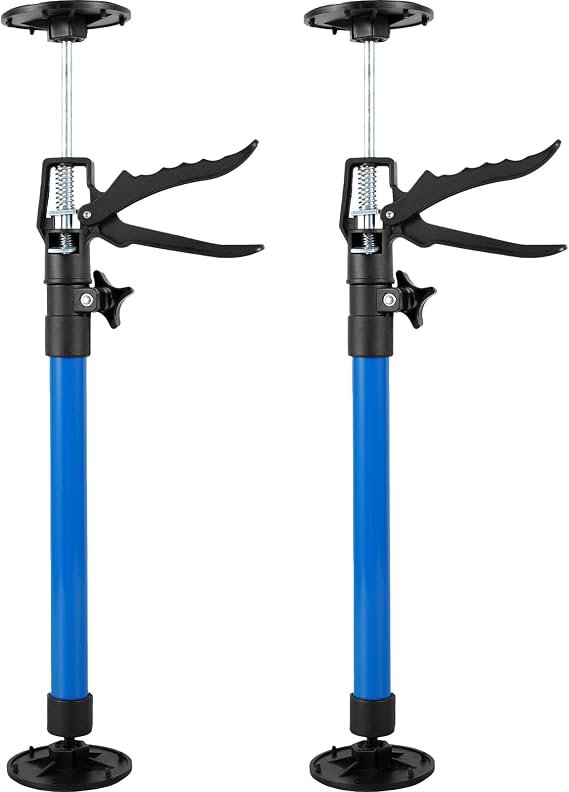 2Pcs Telescopic Quick Support Rod Adjustable 50-115cm 3rd Hand Support System Heavy Duty 40KG Capacity Support Pole Non-Slip Door Frame Strut Telescopic Prop for Plasterboard Drywall (50-115cm)