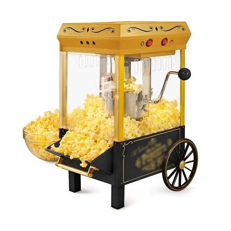 Popcorn Machine 2.5-Ounce Kettle Popcorn Maker Black Commercial Popper Machine Automatic