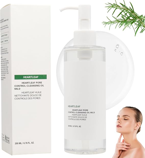 Heartleaf Pore Control Cleansing Oil, Heartleaf Pore Control Cleansing Oil, Facial Cleanser for Sensitive Skin, Makeup Remover, Makeup Remover, Deep Cleaning, Facial Cleanser (200ml)