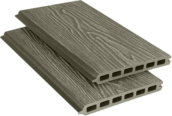 Tuda Grass 1.8m WPC Composite Tongue & Groove Woodgrain Fencing Boards Garden - Oak (Sample)