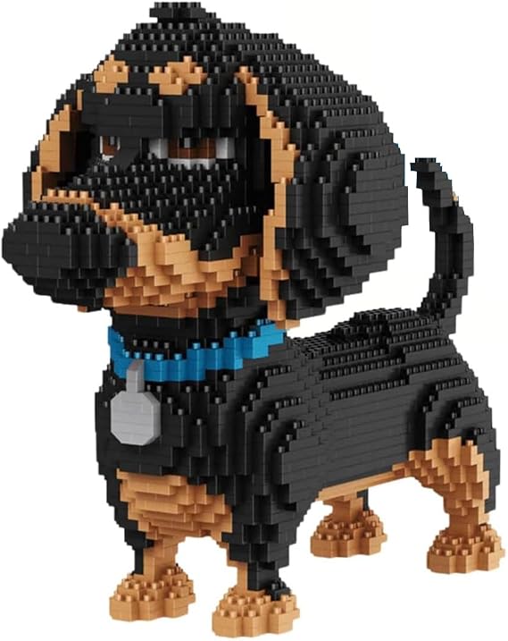 Dachshund Dog Mini Micro Building Set,2100PCS Animals Toy 14+(Challenging)
