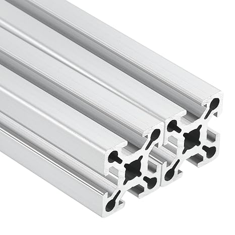 uxcell 2個 1010/10シリーズ 1x1インチ アルミニウム押出プロファイル ヨーロッパ標準アルマイトリニアレール 3Dプリンターパーツ用 CNCマシン リニアレールガイドフレーム 150mm シルバー