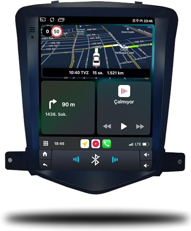 MarTechno Android Multimedya 6GB RAM 128GB Hafıza Chevrolet Cruze Tesla 2007-2012 ile uyumlu