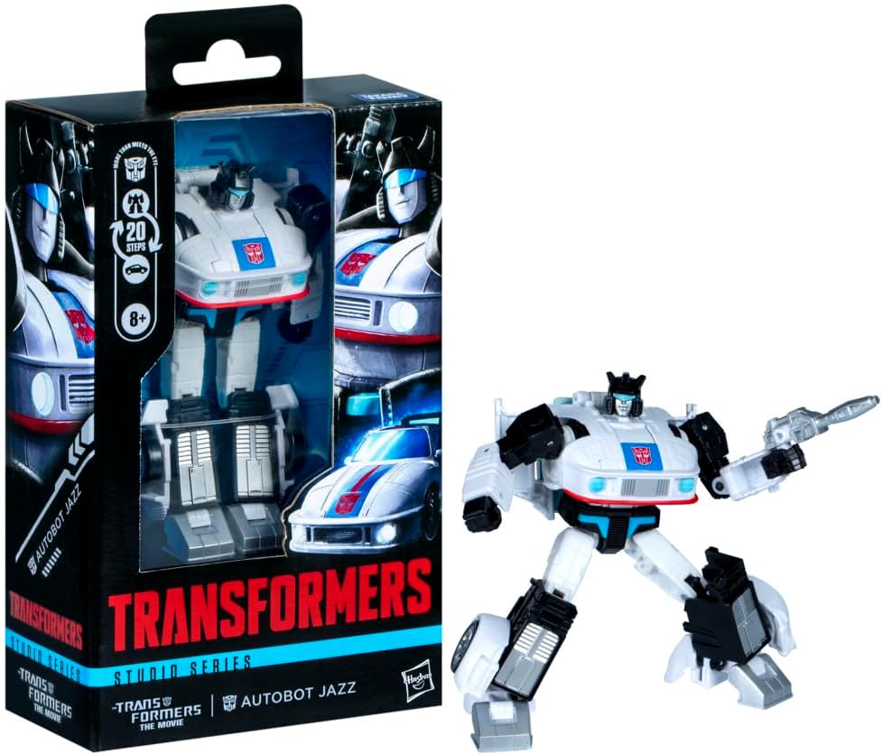 Transformers Oyuncaklar Stüdyo Serisi Deluxe Sınıf Transformers: Film Autobot Jazz, 4.5 inç Dönüştürme Aksiyon Figürü, Robot Oyuncaklar, 8