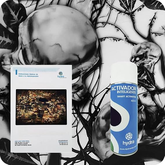 BASIC Hydro Dipping Kit Hydro dip Kit Hydrographics Kit : 1 SMART Water Transfer Printing Activator Spray 400 ml + Basic User`s Guide + Hydrographic film. Size: Width: 3' 3". Lenght: 3' 3" (HLC-025)