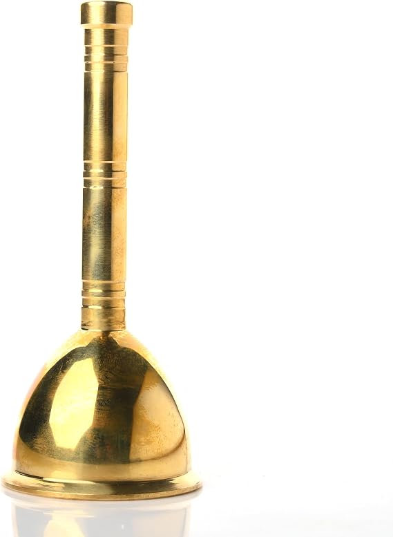 Brass Bell Ghanti Traditional Indian bell Hindu Rituals Pooja Accessory Item Articles for Mandir Temple Festival Purpose Religious Occasions Puja Kit and Gifting (Pooja Ghanti)