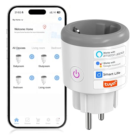 WiFi Socket 16 A Smart Socket with Current Measurement Pack of 1
