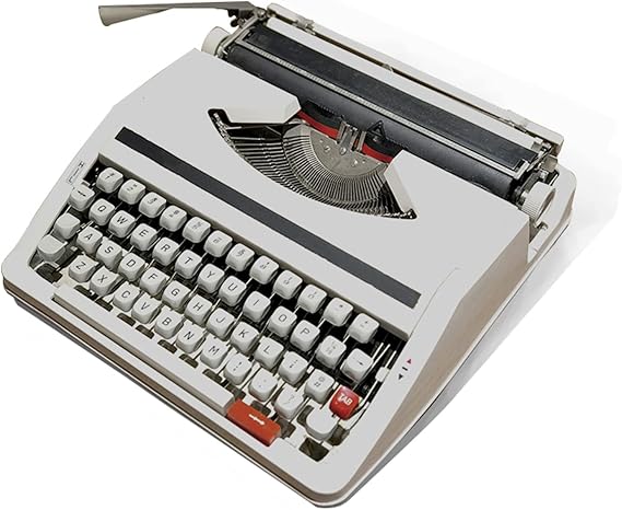 Typewriter - Full Metal Body Electric Typewriter with Correction, Ideal Literary Gift for Creative Writing, Notes, and Letters