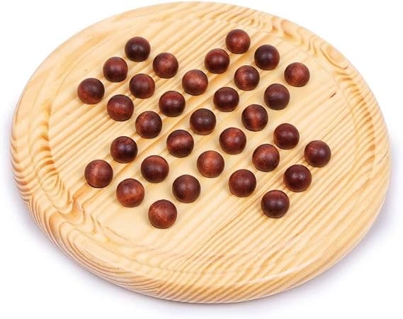 Small Foot Legler Wooden Marble Solitaire Board Games