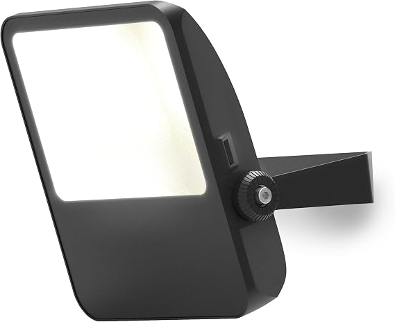 4lite Motion Sensor Floodlight (Black) 1150lm IP65 Rated Compact LED Integrated 10W Flood Light - 4L2/1027-