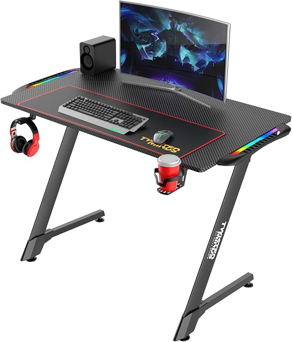 Twisted Minds Z Design TM-Z-1060-RGB Karbon Fiber RGB Gaming (Oyuncu) Masası