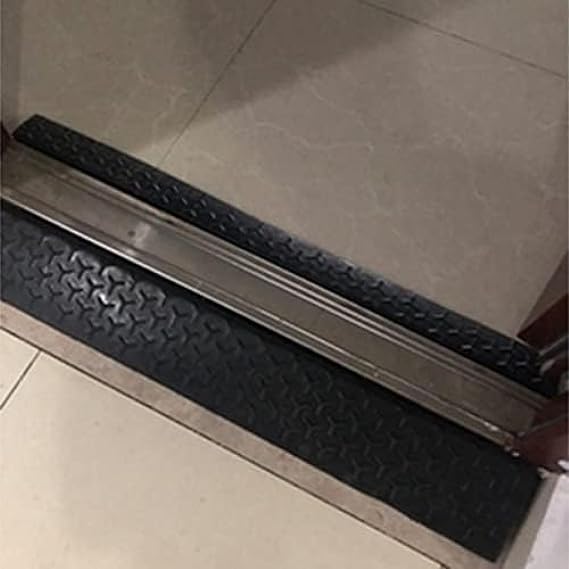 Threshold Ramp Rubber, 1/2/3/4/5 Cm Rise Wheelchairs Ramps For Home Garden Yard Sliding Glass Doors Steps, Indoor Outdoor Entry Transitions Slope,100x12x5(39.4x4.7x2"),Sensational421