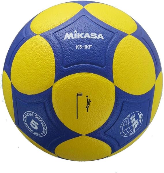 Mikasa K5-Ikf Sentetik Korfball Topu, Unisex, Mavi/Sarı, 5
