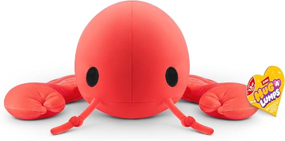 Hug-A-Lumps Lobster (Medium) Lenny by ZURU, Cuddly Squishy Weighted Plush