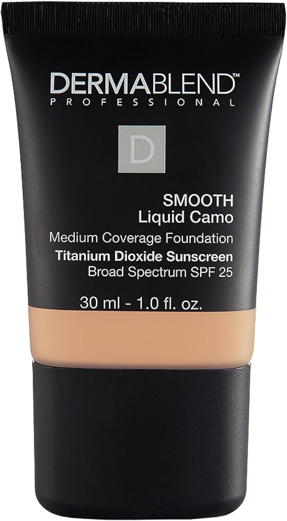 Dermablend Smooth Liquid Camo Foundation SPF 25-24 Hour Hydration - Buildable, Smoothing Coverage - Never Cakey Or Masky - Ideal For Normal, Dry, And Dehydrated Skin - 30N Camel - 30 ML
