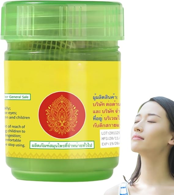 Thai Herbal Inhaler,Thailand Inhaler,Blocked Nose Relief,Congestion Relief,Thai Smelling Herb,Thai Natural Herb Inhaler,Aromatherapy Inhaler,Nasal Moisturizer,Nasal Cream,Easy to Breathe