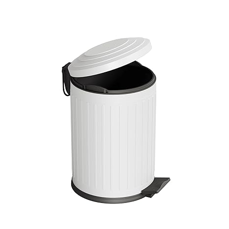 Aqua Bagno Midas Çöp Kovası -Pedallı 12 lt, Beyaz