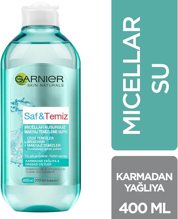 Garnier Skin Naturals Saf & Temiz Micellar Kusursuz Makyaj Temizleme Suyu (400 ml)