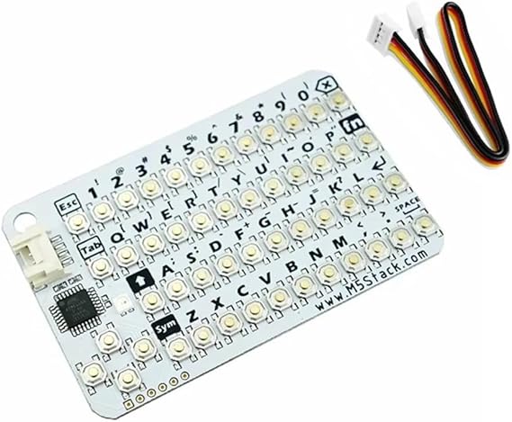CardKB V1.1 Mini 50-Key QWERTY Keyboard Unit with ATMega8A MCU, RGB LED, Programmable for UIFlow (MEGA8A)