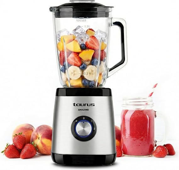 Taurus Amazing - 1500W Glass Blender, 1.5L, Ice Spout