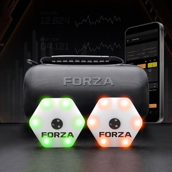 FORZA Reaction Training Lights | Enhance Speed, Agility & Reflexes with App Integration – 20 Game Modes [Packs of 2, 4, or 8]