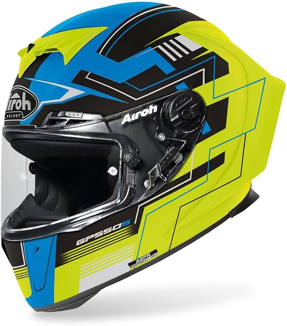 Airoh GP550 S Helmet Shell Blue/Gellow Matt XL