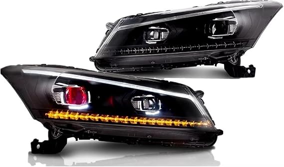 Front Light Assembly Assy Headlamps Assembly For Accord 8th 2008 2009 2010 2011 2012 Head Lamp Front DRL Turn Signal Lights 2piece Plug And Play Car Led Headlight