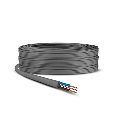 PRIMES DIY 1.5MM Twin And Earth Cable 6242Y BASEC Approved Electrical Mains Socket Ring Wire, 3 Meters