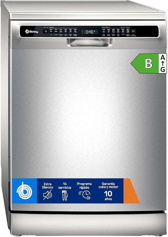 Balay, Dishwasher, 14 services, Silent, stainless steel, 3VS6361IP [Energy Class B]