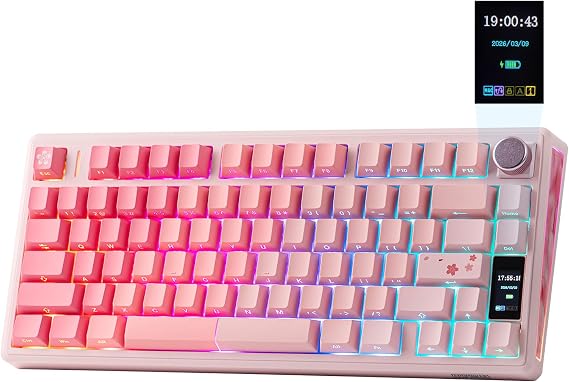 EPOMAKER TH80 V2 PRO Wireless Gaming Keyboard 1000mAh 2.4GHz/BT/USB-C RGB