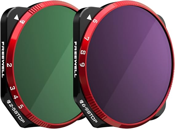 Freewell Variable ND 2-5 Stop, 6-9 Stop 2 Pack VND Filters Camera Lens Filters Compatible with Mavic 3/Mavic 3 Cine/Mavic 3E (NOT Compatible with Mavic 3 Classic/Mavic 3 Pro/Mavic 3 Pro Cine)