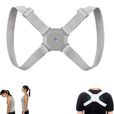 Intelligent Posture Corrector,Hunchback Reminder,Smart Sensor Vibration Reminder Posture Brace Trainer Straightener To Improve Slouch,Fitness Corrector Training Straps For Men & Women,Kids (A)